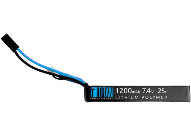 Battery Titan LiPo 7.4V 1200mAh Stick Mini-Tamiya