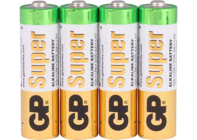 Batteries GP Super Alkaline AA LR06 1.5V - 15 A