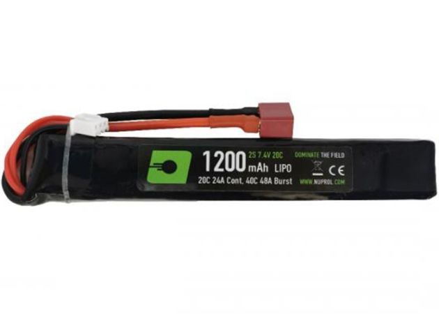 Batterij Nuprol LiPo 7.4V 1200mAh Stick T-Plug Deans