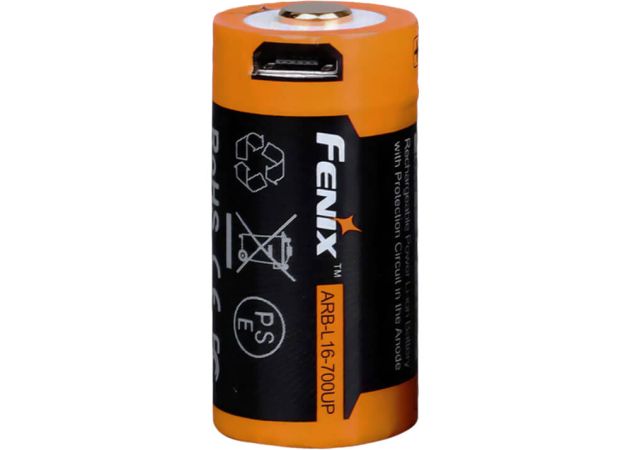 Battery Fenix 16340 3.6V 700 mAh Rechargeable