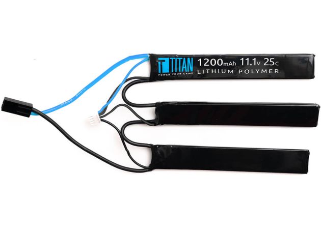 Battery Titan LiPo 11.1V 1200mAh Triple Mini-Tamiya