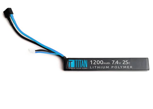 Battery Titan LiPo 7.4V 1200mAh Stick T-Plug Deans