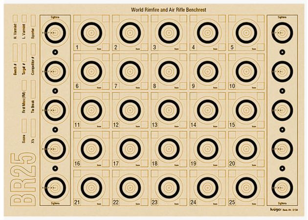 Benchrest Schijf Krüger BR25 5134 42x29.7