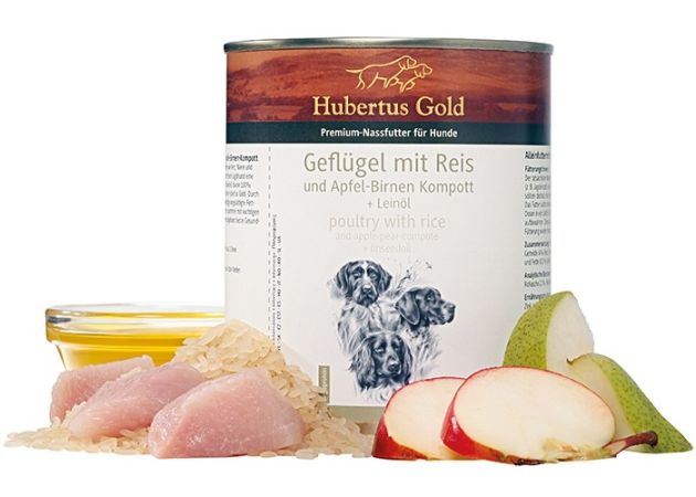 Canned Food Hubertus Gold Menu Poultry/Rice