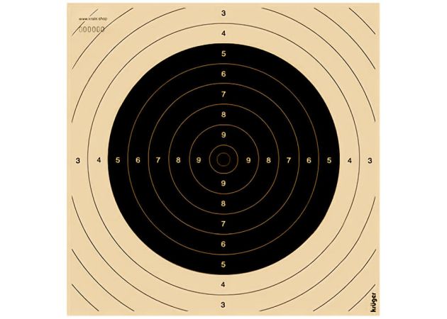 Centre for big bore rifle target 100 m Woerden with slot for 26x26 targets (numbered)