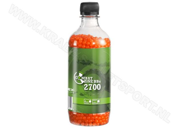 BB Combat Zone Oranje 6 mm 0.12 gram 2700 stuks