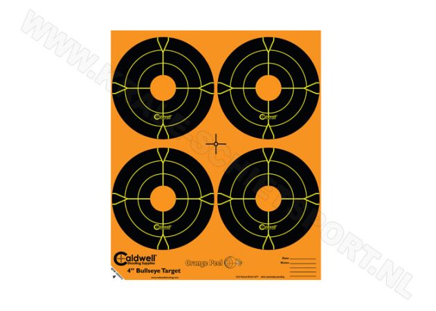 Orange Peel Caldwell bullseye targets 4"