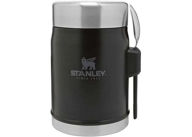 Food Jar Stanley The Legendary Classic with Spork 0.4 L - Matte Black Pebble