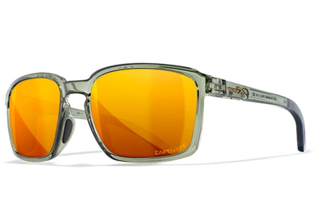 Bril Wiley X Alfa Captivate Polarized Bronze Mirror Gloss Crystal Light Olive/Grey Frame