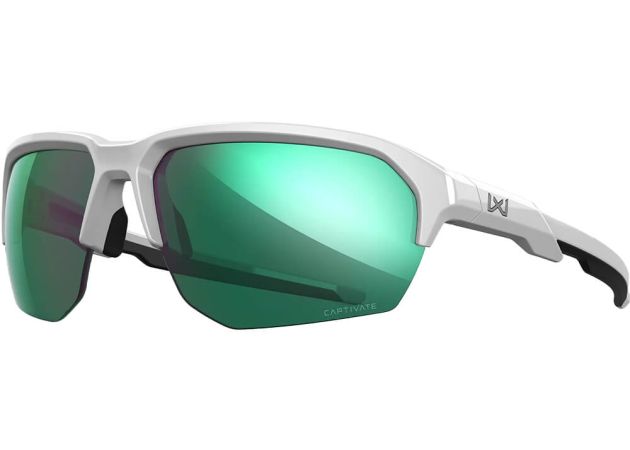 Glasses Wiley X Jakl - Captivate Polarized Green Mirror Lenses - Polished White Frame