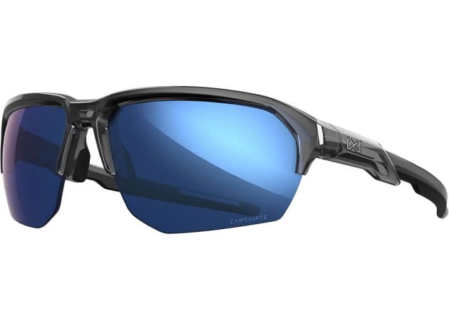 Glasses Wiley X Jakl - Polarized Blue Mirror Lenses - Gloss Crystal Grey Frame