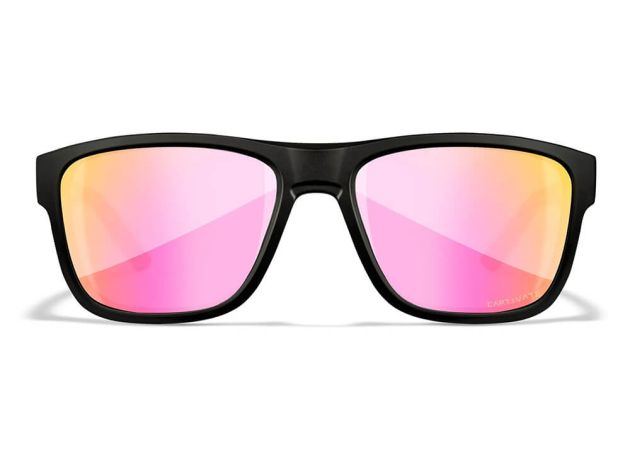 Glasses Wiley X Ovation Captivate Polarized Rose Gold Mirror Lenses Matte Black Frame