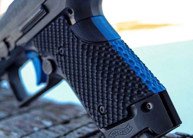 Grippanelen LOK Grips Walther Q-series SF Thin Bogies Black/Blue
