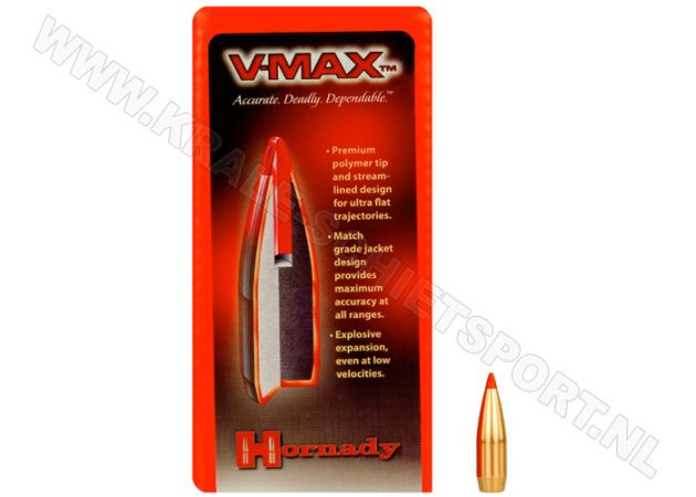 Kogelkoppen Hornady .264 V-Max 95 grain