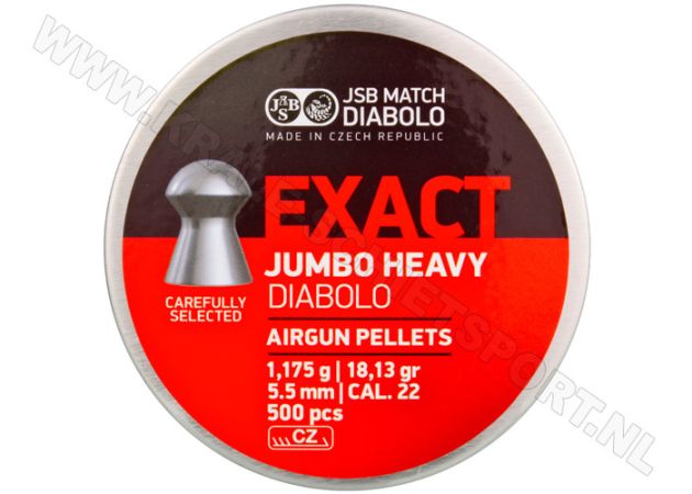 Luchtdrukkogeltjes JSB Exact Diabolo Jumbo Heavy BigBox 5.52 mm 18.13 grain