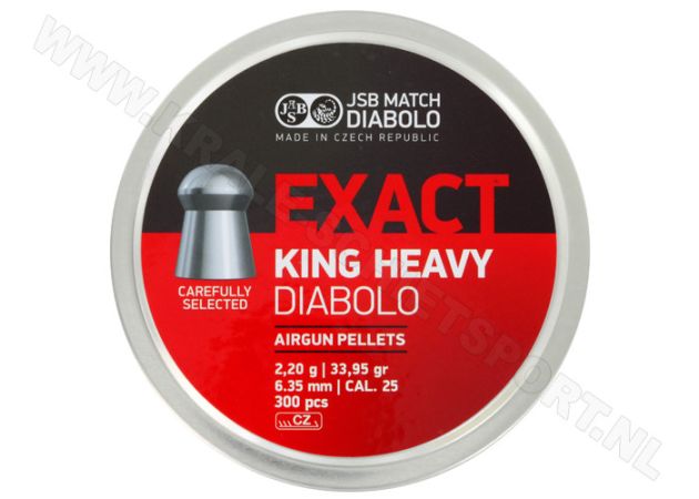 Airgun Pellets JSB Exact King Heavy 6.35 mm 33.95 grain