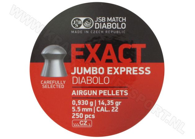 Airgun Pellets JSB Exact Diabolo Jumbo Express 5.52 mm 14.35 grain