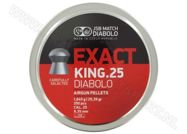 Airgun Pellets JSB Exact King 6.35 mm 25.39 grain