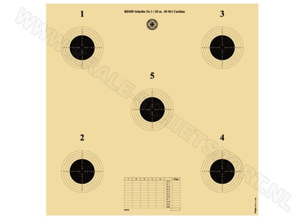 Kruger .30 M1 Carabine target, 25 M 5462