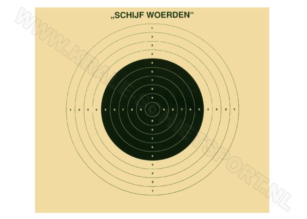 Kruger Big bore rifle target, 100 m, Woerden N (numbered)