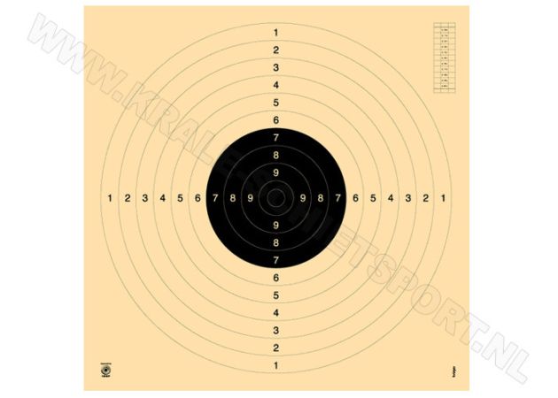 Kruger Pistol 25/50 m and smallbore rifle 100 m target 3100 (unnumbered)