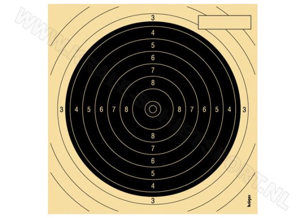 Kruger klein kaliber geweer schijf 50 m insteek 2030 N (genummerd)