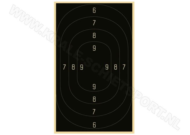 Kruger Target for rapid fire action pistol 25 m, 3201