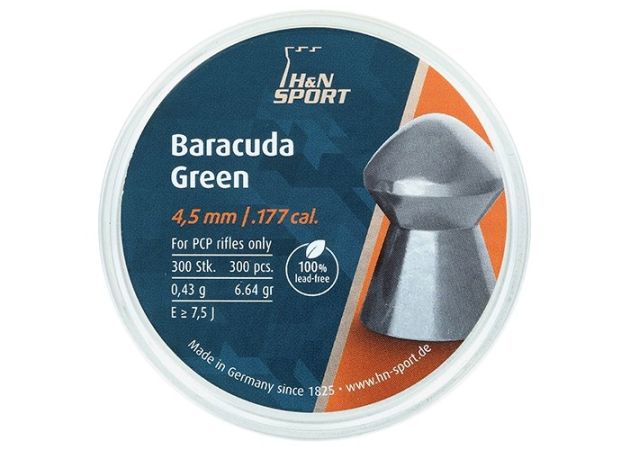 Airgun Pellets H&N Baracuda Green 4.5 mm 6.64 grain
