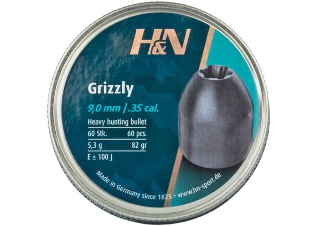 Airgun Pellets H&N Grizzly 9 mm 82 grain