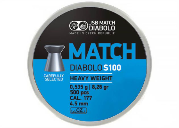 Airgun Pellets JSB Match Diabolo S100 4.5 mm 8.25 grain