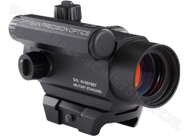 Optisan MIL SPEC RMX202 2 MOA Red Dot Sight with Riser Mount 