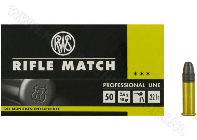 Kogelpatronen RWS Rifle Match .22 LR RN 40