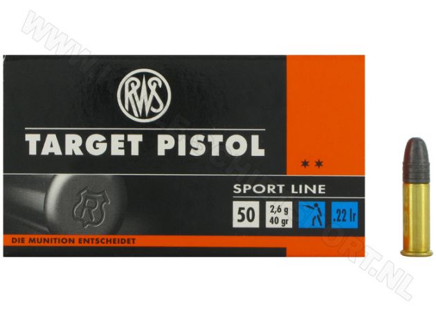 Kogelpatronen RWS Target Pistol .22 LR RN 40 Grain