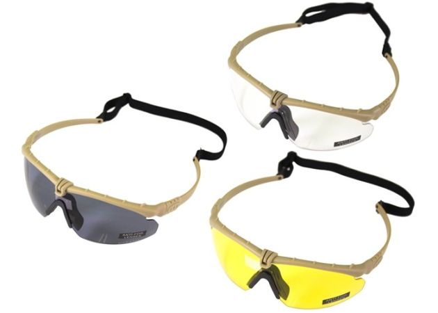 Glasses Nuprol Battle Pro's with optical insert Tan Frame