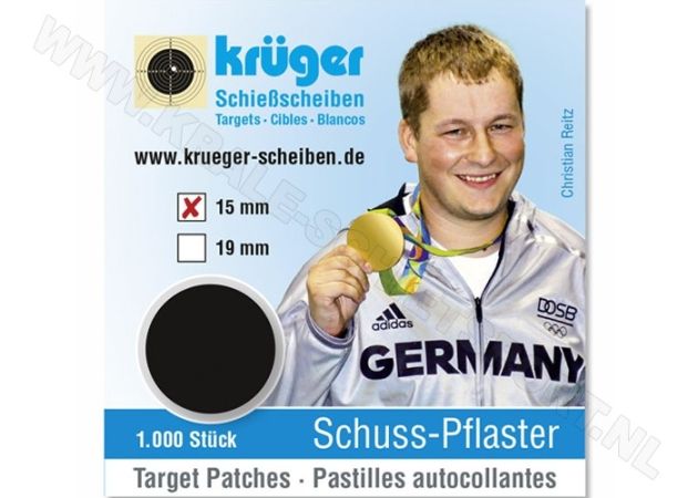Kruger Schotplakkers 8615, 15 mm zwart