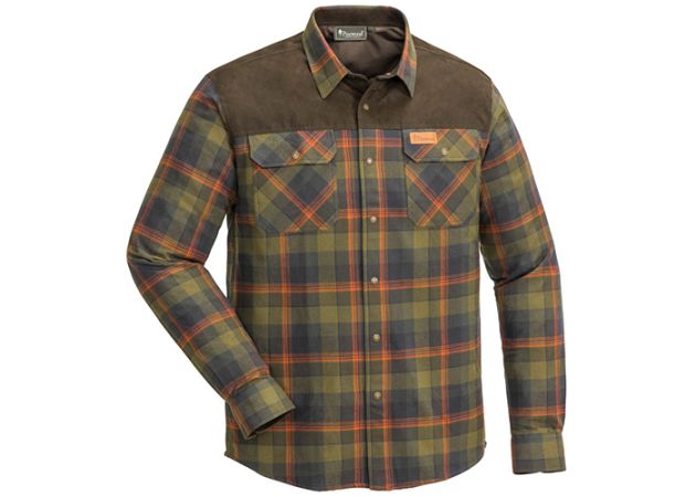 Shirt Pinewood Douglas Hunting Olive / Terracotta