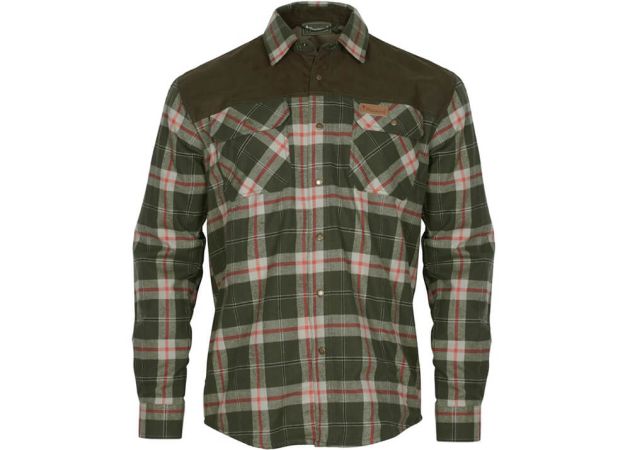 Shirt Pinewood Douglas Dark Green / Red