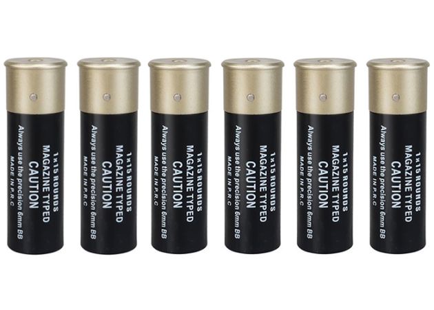 Shotgun Shells Nuprol 15 rounds 6-pack Black