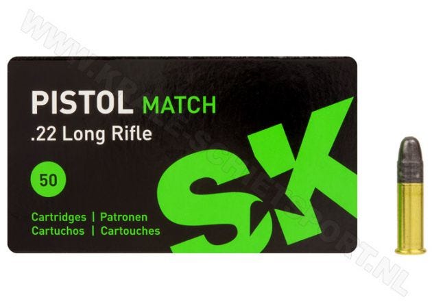 Kogelpatronen SK Pistol Match .22 LR RN 40 Grain