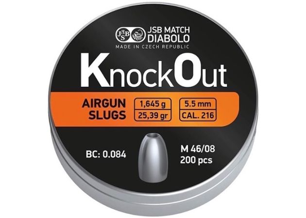 Airgun Slugs Jsb Knock Out 5 5 Mm Hp 25 39 Grain 216