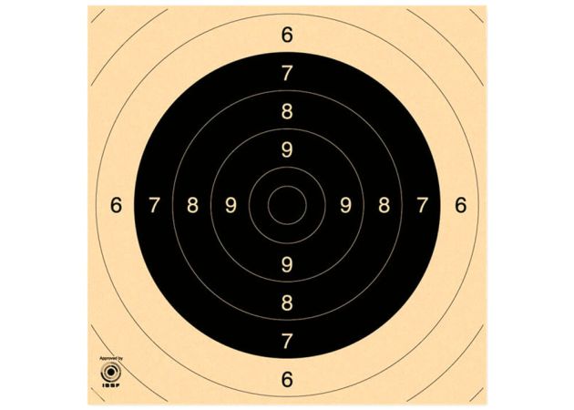 Centre for Pistol 25/50 m and smallbore rifle 100 m target 3130N 26x26 (numbered)