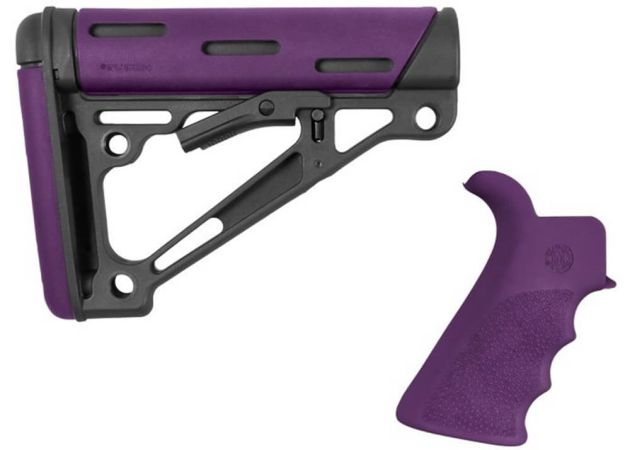Stock Hogue AR15 OMCB Mil-Spec with grip Purple