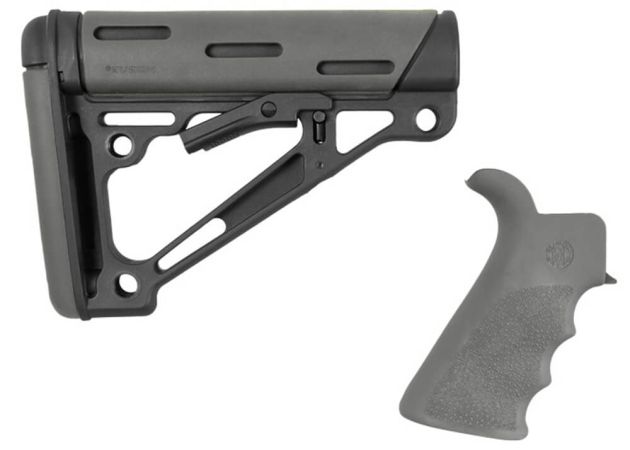 Stock Hogue AR15 OMCB Mil-Spec with grip Slate Grey