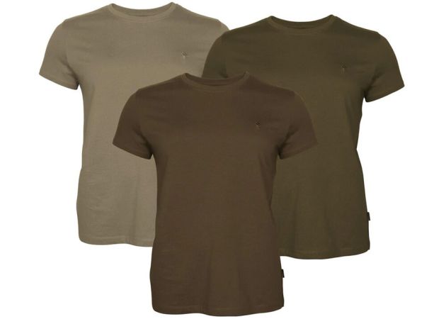 T-Shirt Pinewood 3-Pack Ladies Green / Hunting Brown / Khaki