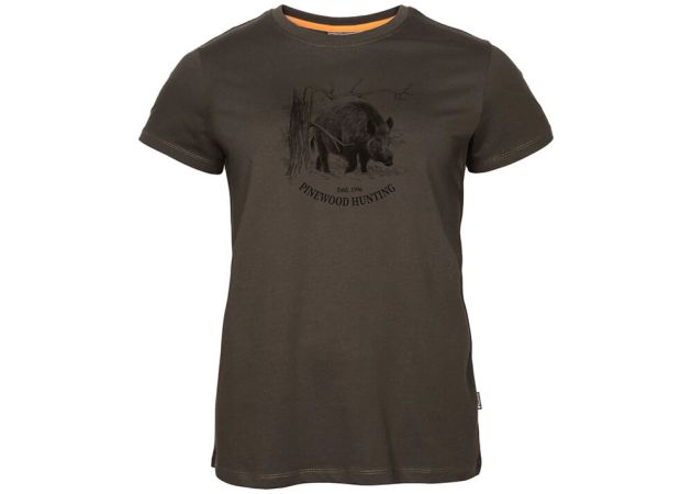 T-Shirt Pinewood Wild Boar Ladies Suede Brown