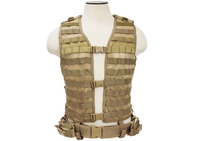 Tactical Vest NcStar PALS/MOLLE Tan