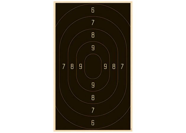 Target for rapid fire action pistol 25 m 3201 47x77.7