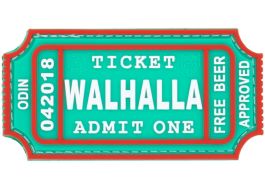 JACKETS TO GO WALHALLA TICKET BEER rubber patch BLACK/RED | MILITARY RANGE