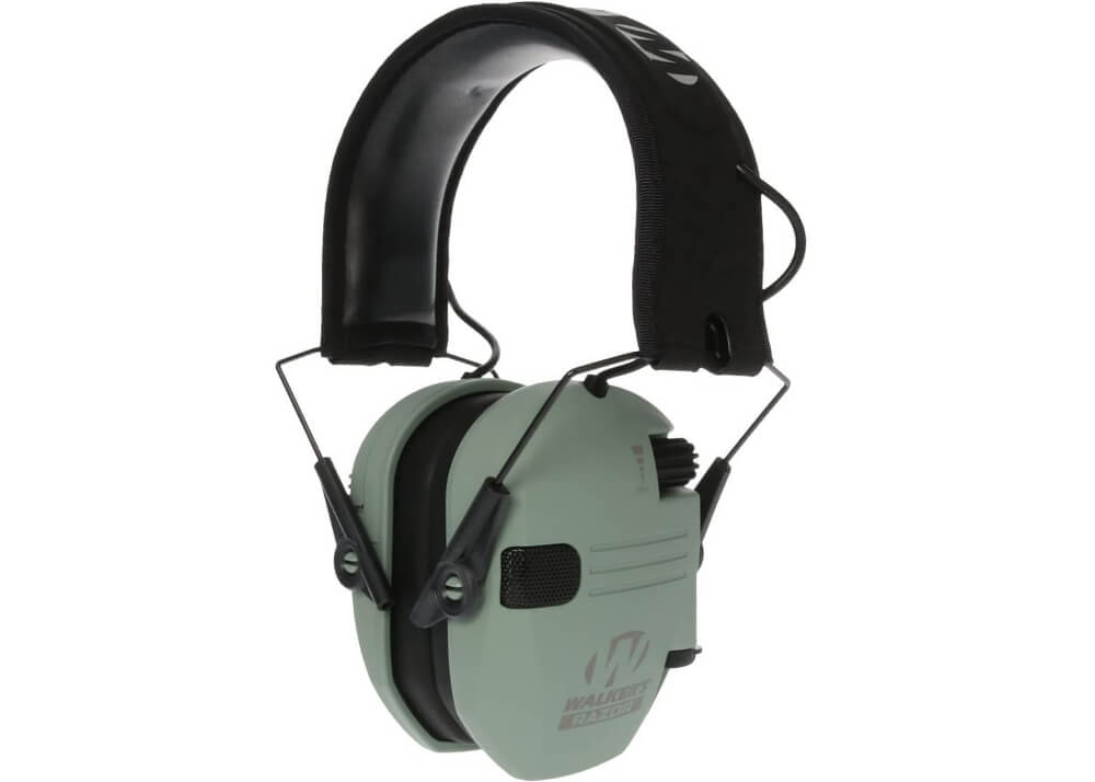 Walker's Razor Slim Passive Earmuff - Ultra Low-Profile Earcups - Olive Dark Green, One Size