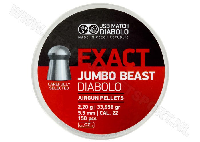 JSB Exact Jumbo Express Air gun pellets .22/5.52mm 500ct Free P&P 